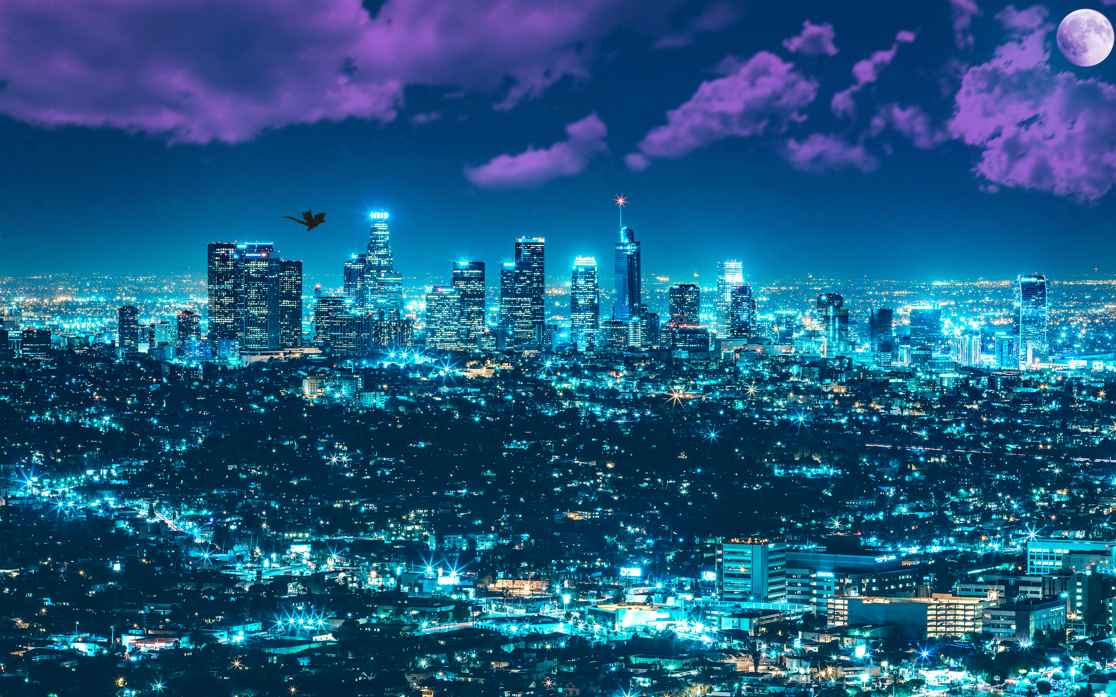 Los Angles Night Cityscape 4K2558411908